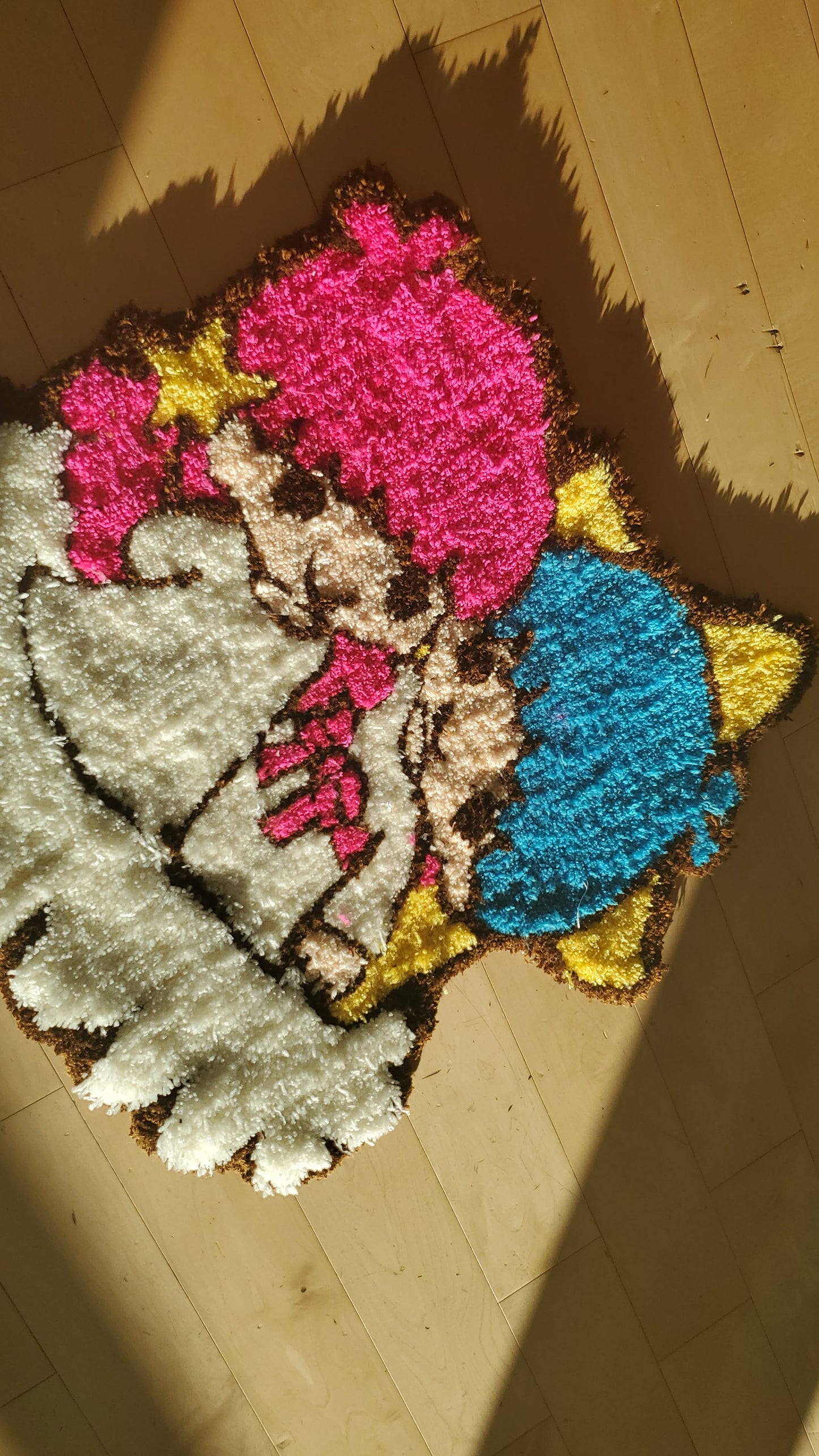 Handmade 48” Little Twin Stars Tufted Rug