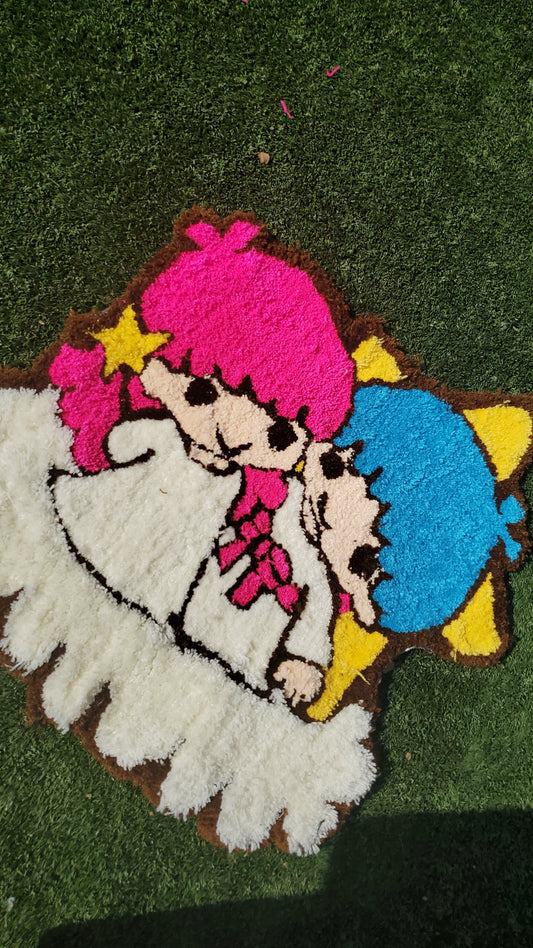 Handmade 48” Little Twin Stars Tufted Rug