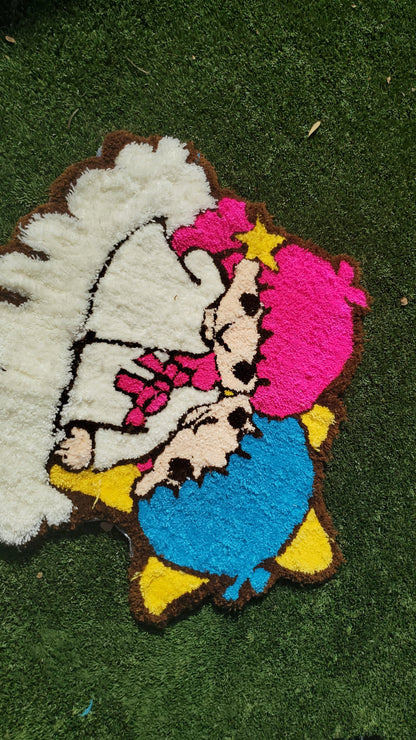 Handmade 48” Little Twin Stars Tufted Rug