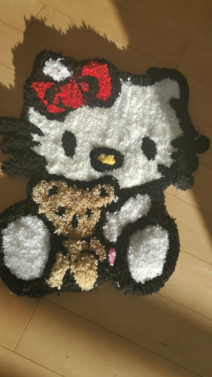 Hello Kitty 25" Handmade Tufted Rug – Kawaii Bedroom Decor