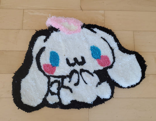 Cinnamoroll Tufted Rug – Handmade Kawaii Puppy Rug – Cute Anime Floor Decor – Sanrio Inspired Room Rug